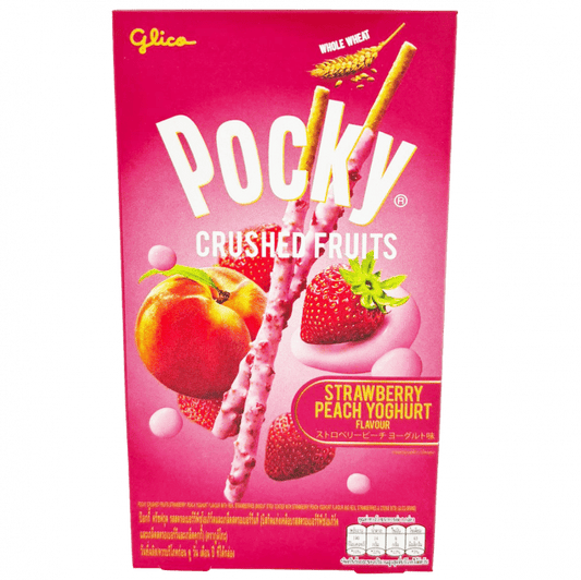 Pocky Crushed Fruits Strawberry Peach yoghurt 38g